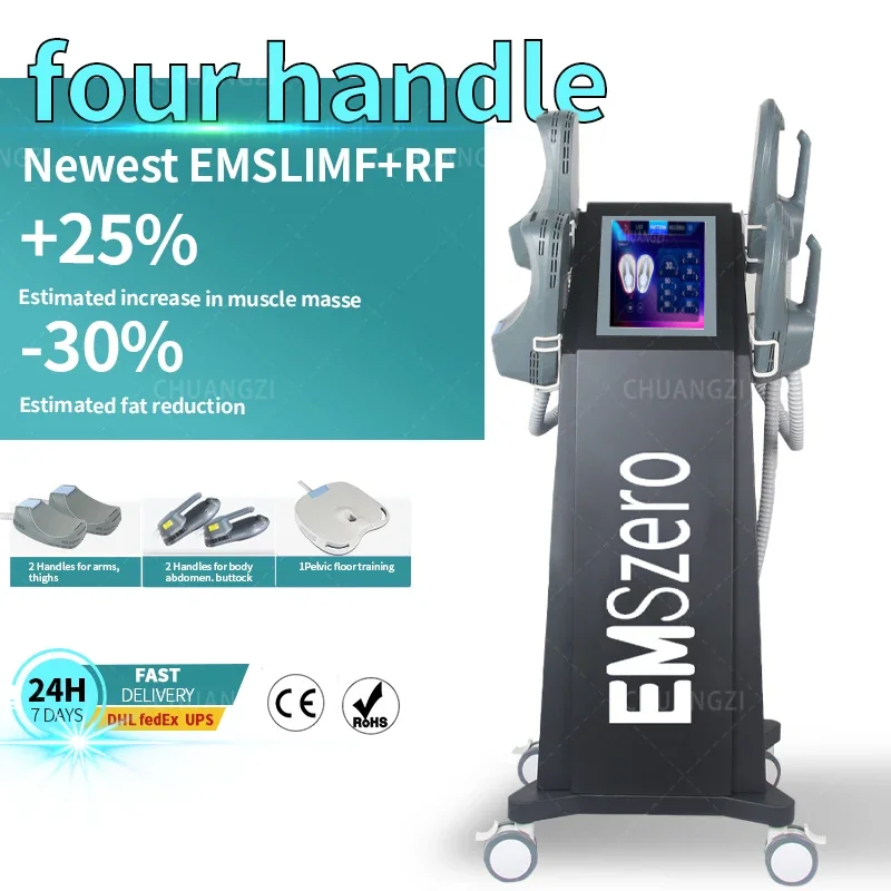 

2024 Latest EMSZERO 15 Tesla Expert Edition 6500W RF Muscle Stimulation Shaper Electromagnetic Shaper