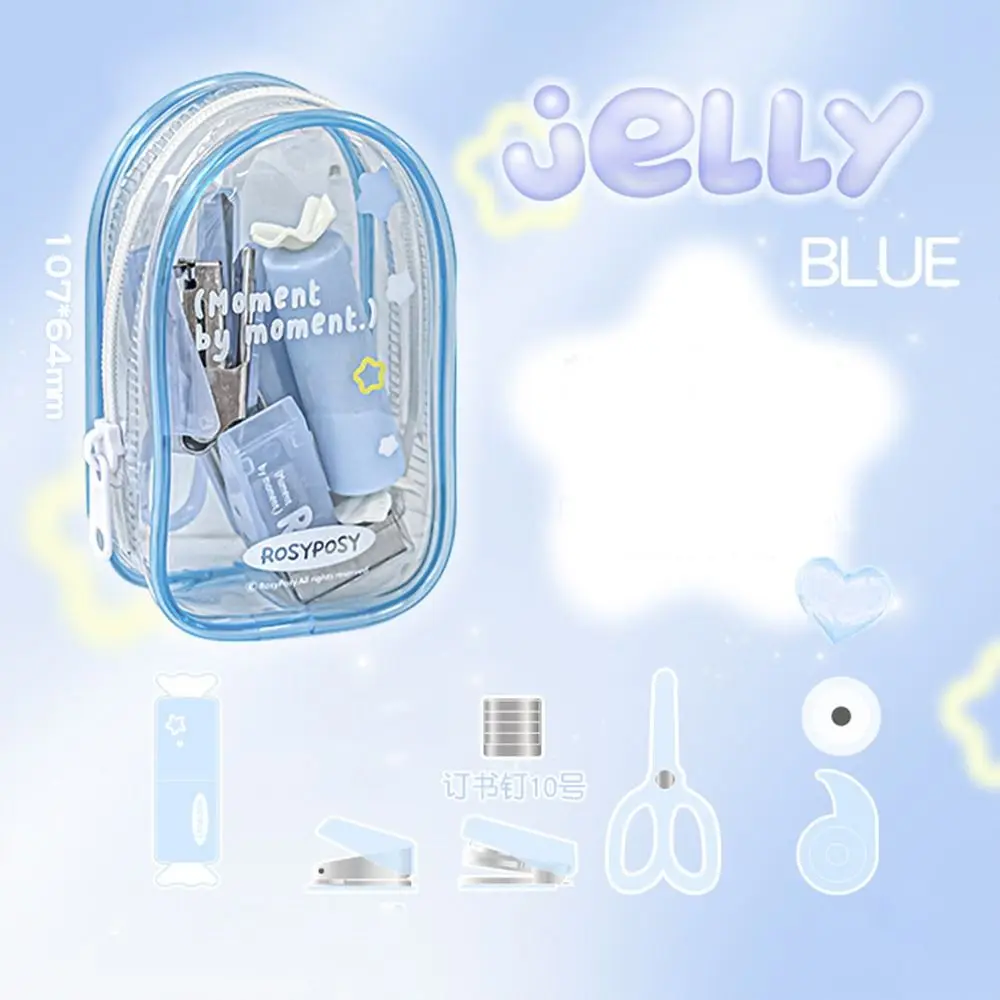 Stationery Portable Mini Punch Stapler Kit INS Handcraft Scrapbook Tools Set DIY Crafts Punch Machine Kit Binding Tool