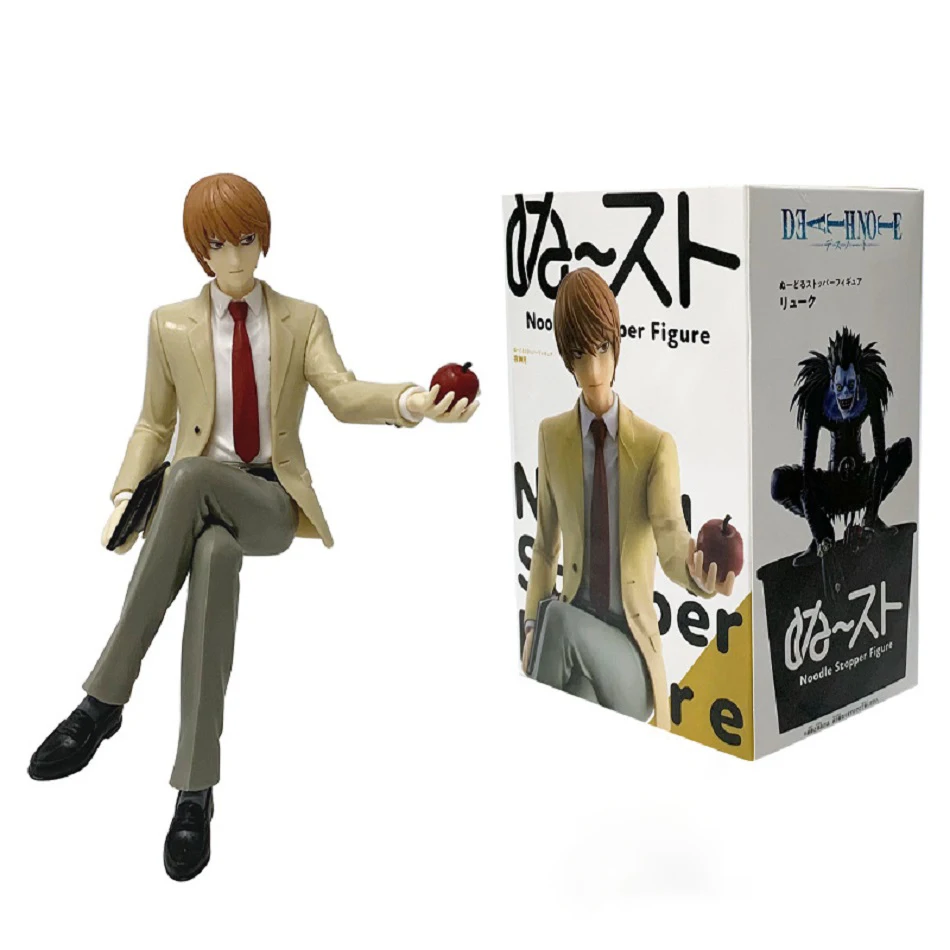 Hot Anime Death Note Figure Light Yagami Noodle Stopper Prize Figure Holding Apple PVC Model Collectible Birthday Christmas Gift view 2