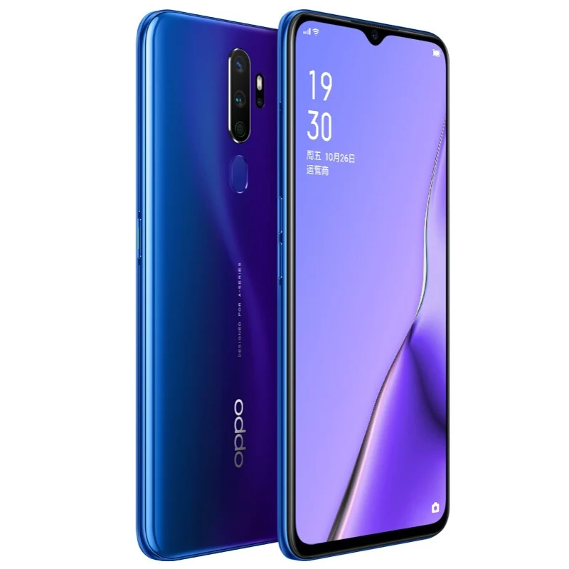 هاتف OPPO A9 2020 الذكي 4G البرامج الثابتة العالمية ColorOS 6 (Android 9.0) 48MP + 8MP كاميرا رباعية مزدوجة SIM 5000mAh هاتف مستعمل