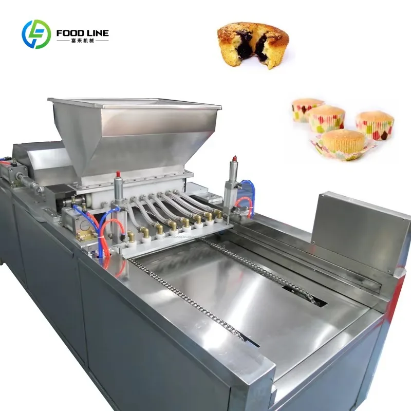 

Custom Commercial Automatic Cupcake Depositor Cake Filling Forming Machine Cake Production Line for Bakery