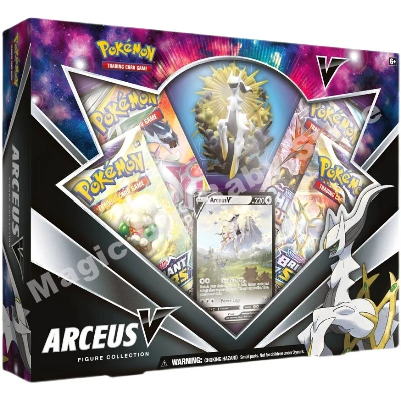 Originale Pokemon PTCG Card U.S. Edition English Card Arceus V figura dipinta a mano Collect Box Creator God