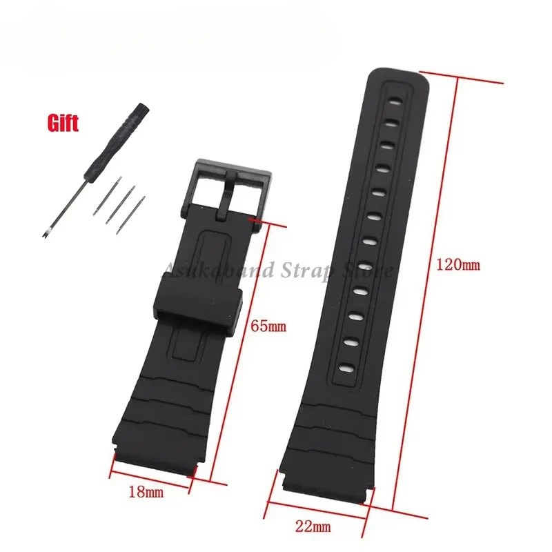 12/14/16/18/20/22mm Silikon Gummi Strap für Casio W800H A158/168 AE1200/1300 F91W F84 Armband Männer Frauen Armband Zubehör