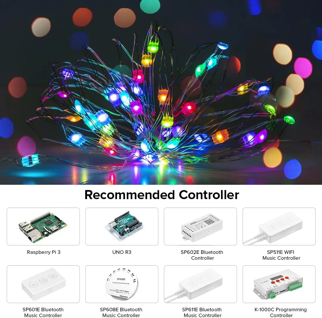 Lámpara de alambre de cobre controlada por puntos, cadena de luz con forma de bricolaje, atenuación continua, atmósfera de programación, Lámpara decorativa para vacaciones