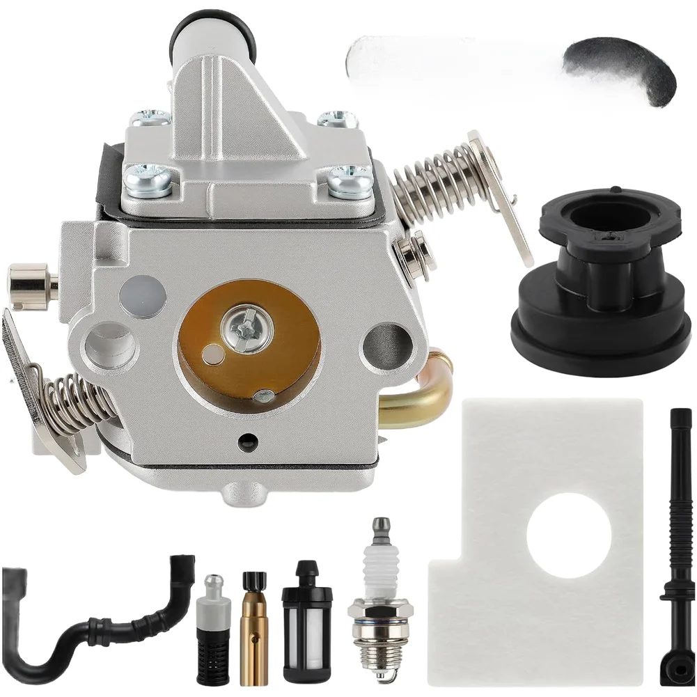 Carburetor Kit for Chainsaw For MS170 MS180 017 018 Compatible with 11301200603 9PCS and 12PCS Replacement Set