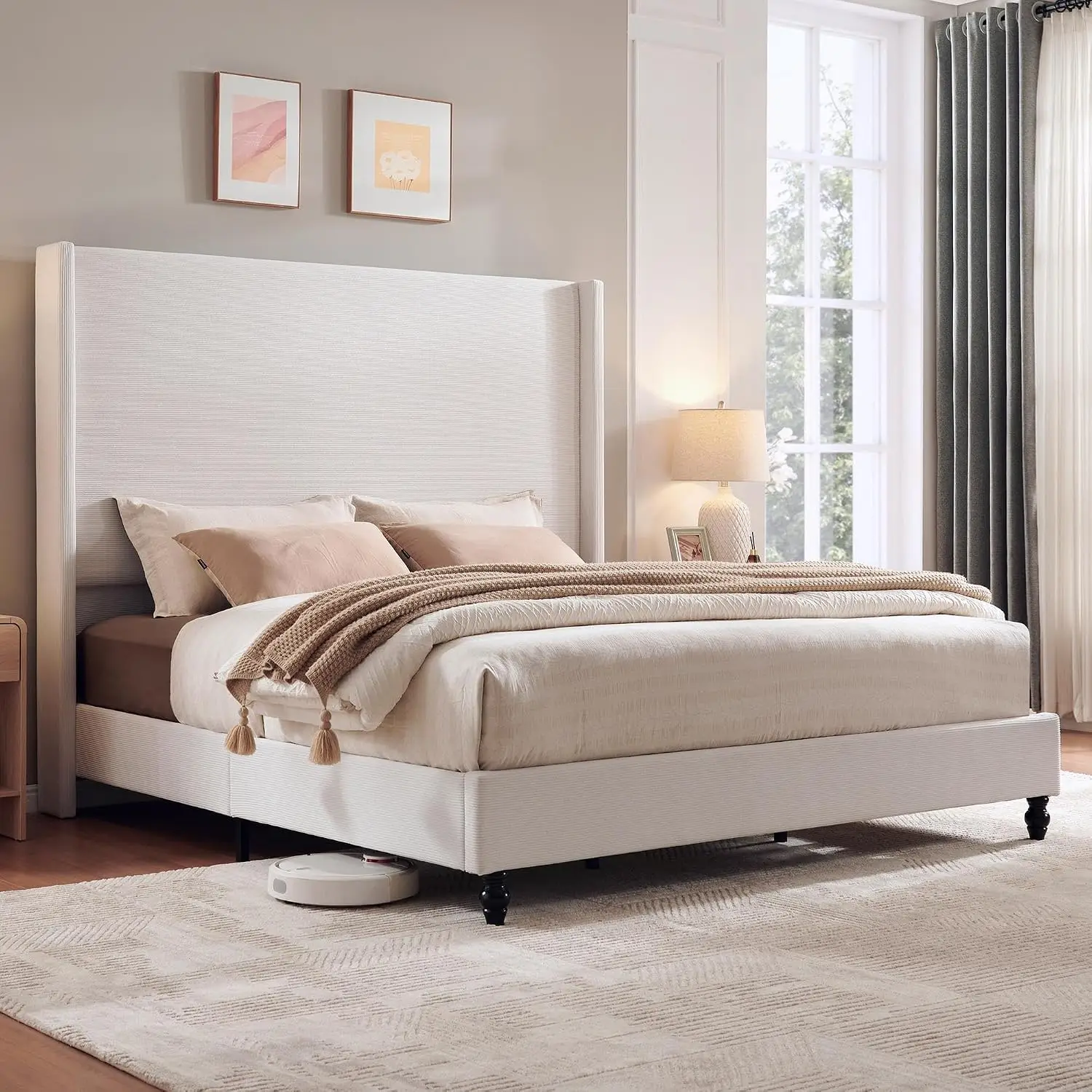 Upholstered King Bed Frame 65