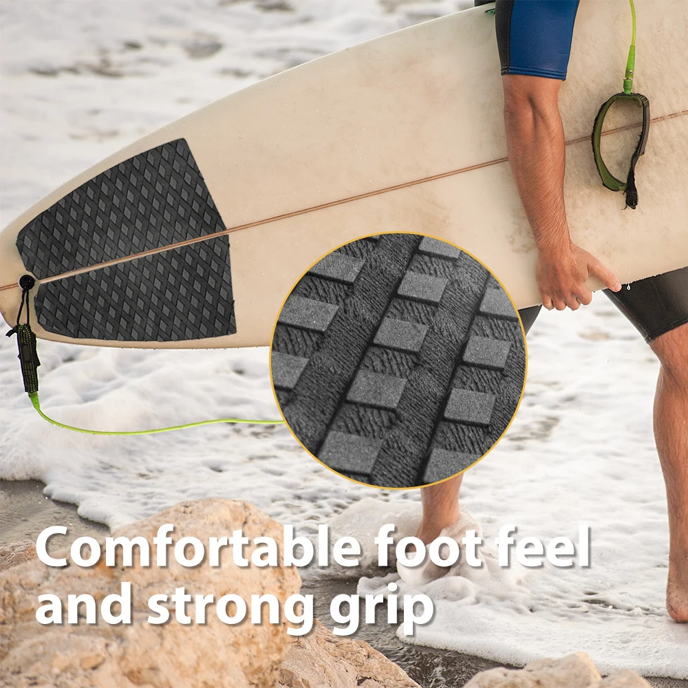 UICE Surf Surfboard Traction Pad EVA Deck Pad Grip Anti-slip Corrosion Resistant Surfboard Tail Traction Surf Pads