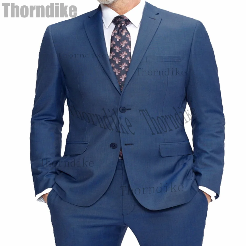 

Thorndike Tailor-Made Men Suit Set Prom Wedding Blue Tuxedo Suits for Men 2pcs Blazer Suit Jacket & Pant Costume Homme Slim Fit