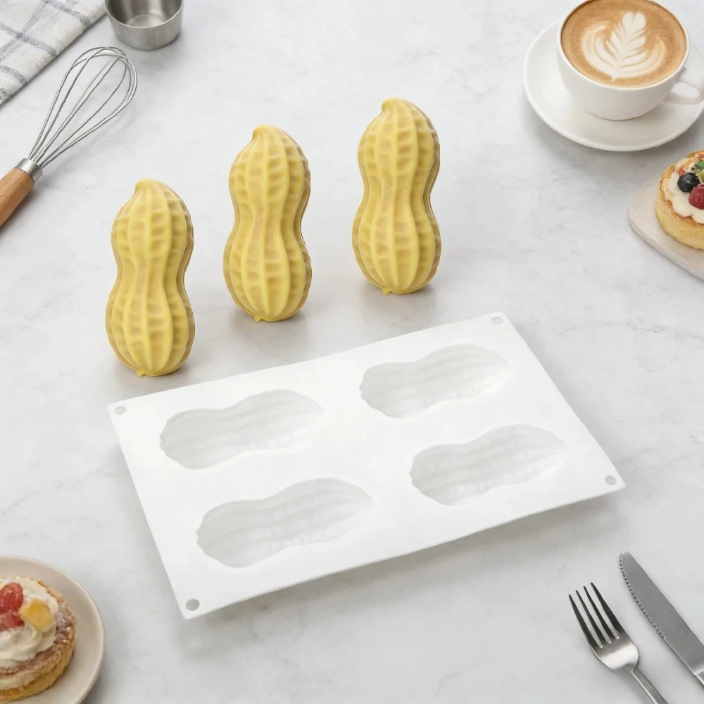 Peanuts Design 3 or 4-Cell Food Grade Silicone Bakeware Silicone Chocolate Mold French Mousse Cake Mould Kitchen Dessert Tools