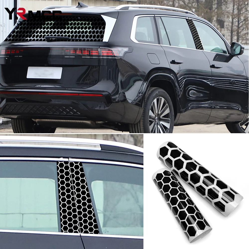 Waben Auto Aufkleber Wasserdicht B-Säule Vinyl Aufkleber Auto Center Säule Aufkleber DIY Auto Heckscheibe Dekor für Autos Zubehör