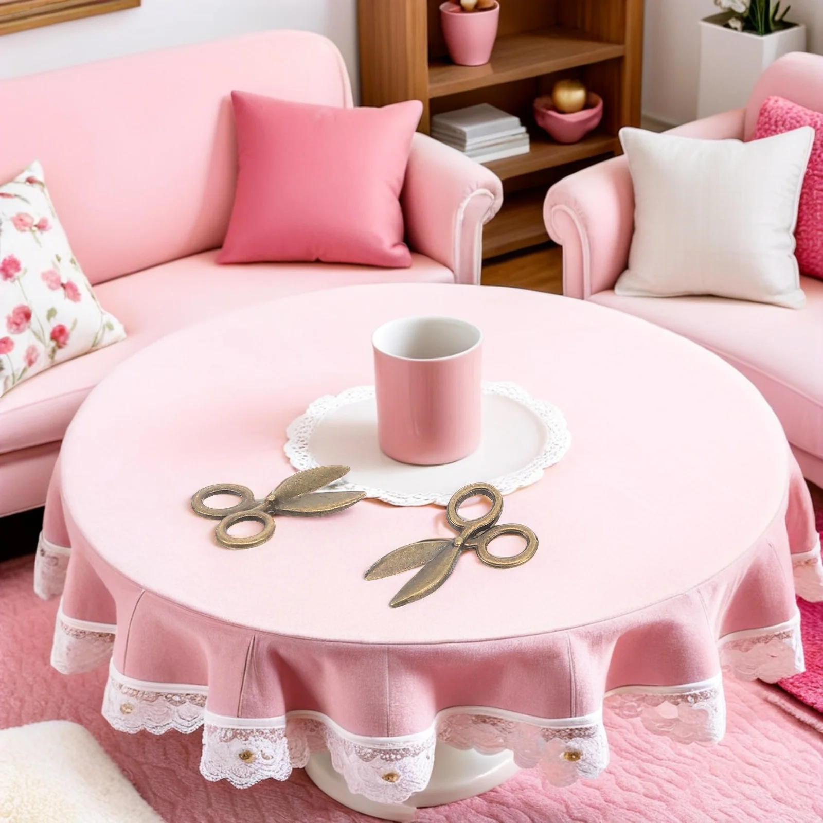 50Pcs Miniature Metal Tiny Realistic Dollhouse Scissors Vintage Sewing Tools for Micro Landscape Crafting Decorations