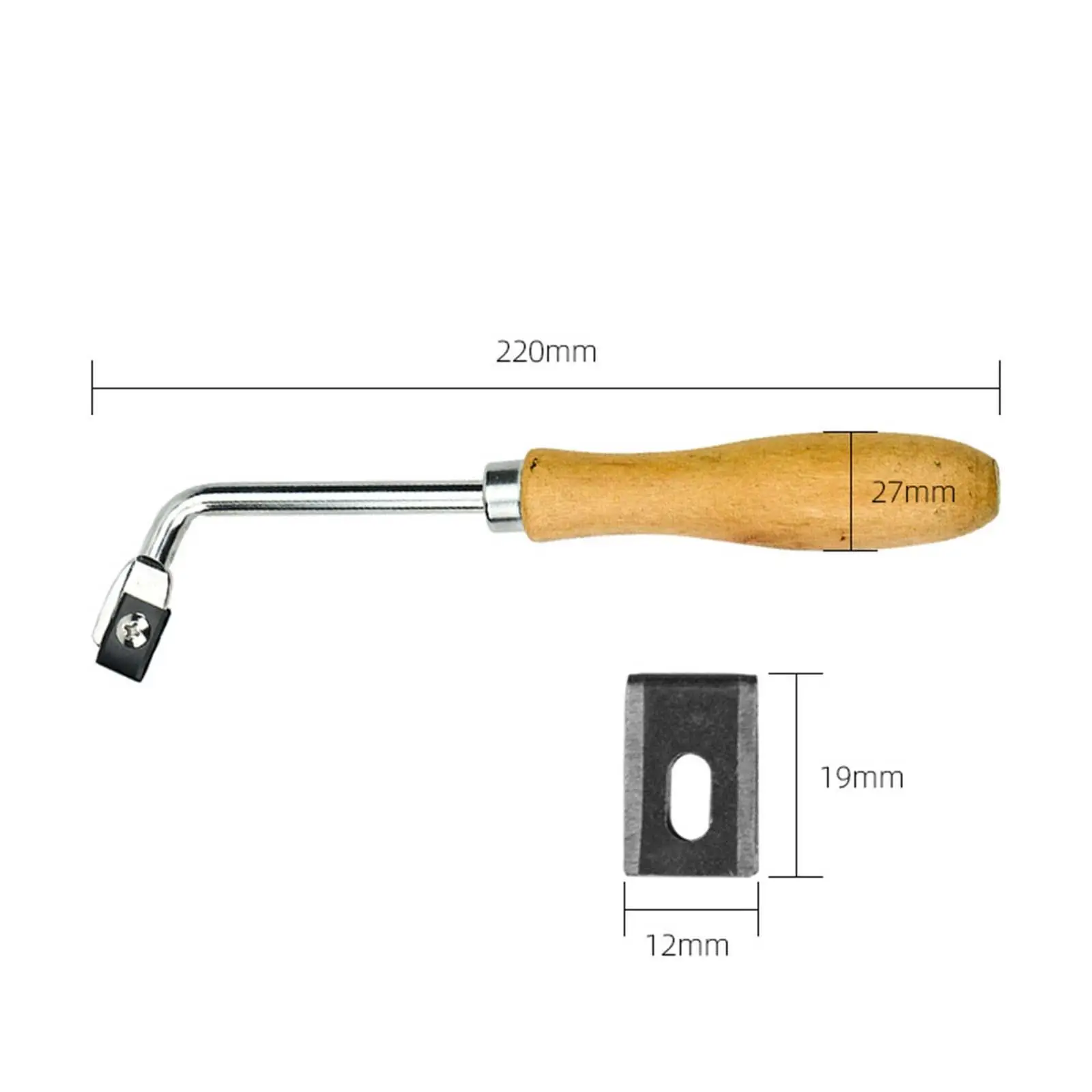 Slotting Knife Flooring Tool Ergonomic Handle Beech Wood Groover for Kitchen Bathroom Floor Upgrade