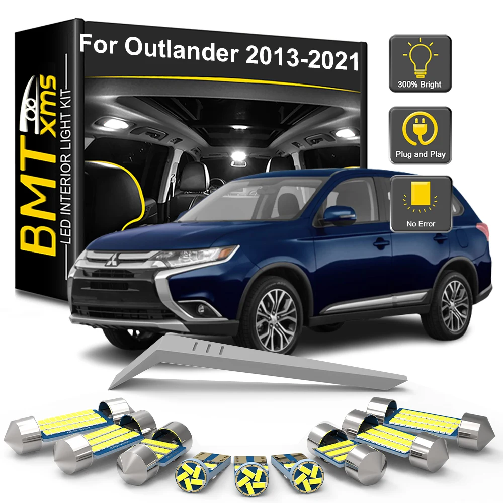 BMTxms 11Pcs LED Interior Light Bulb Kit For Mitsubishi Outlander III 3 MK3 2013-2018 2019 2020 2021 Car Accessories Canbus Lamp