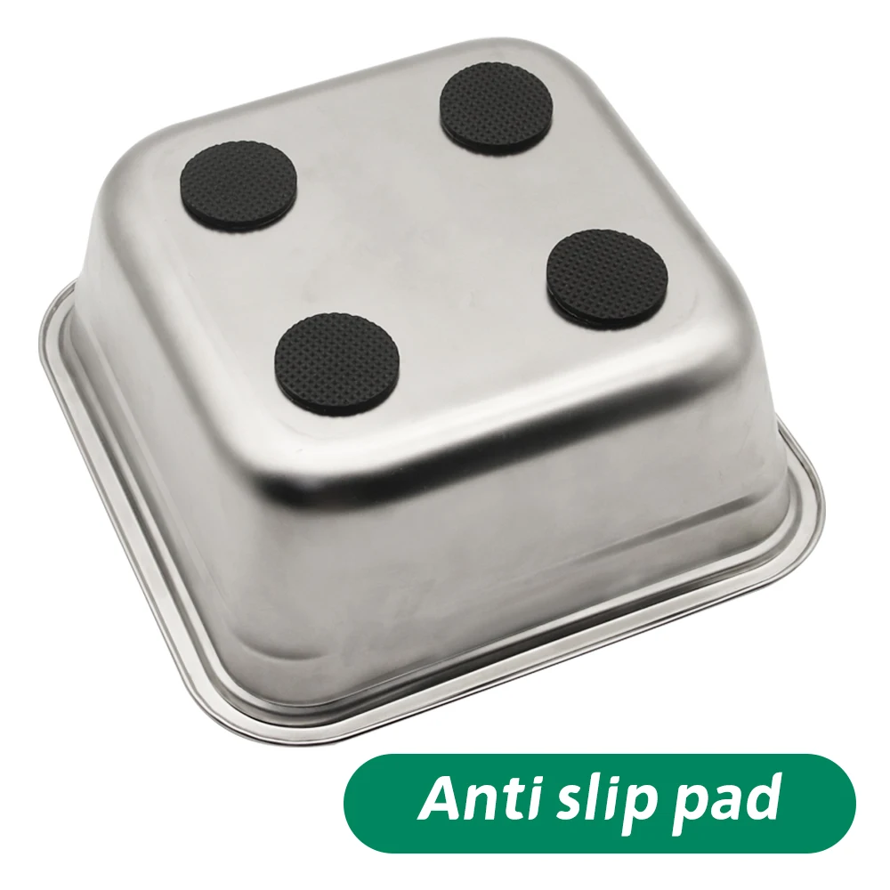 Mangkuk Multifungsi Stainless Steel untuk Mencuci Sayuran, Keranjang Tirisan Buah, Wadah Penyimpanan, Mangkuk Persegi, Tempat Makan Anjing