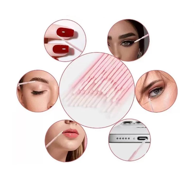 500pcs Eyelash Extension Cleaning Swabs Long/Short Tip Lash Lift Glue Remover Applicators Micro Brushes Tool for Makeup - view 5