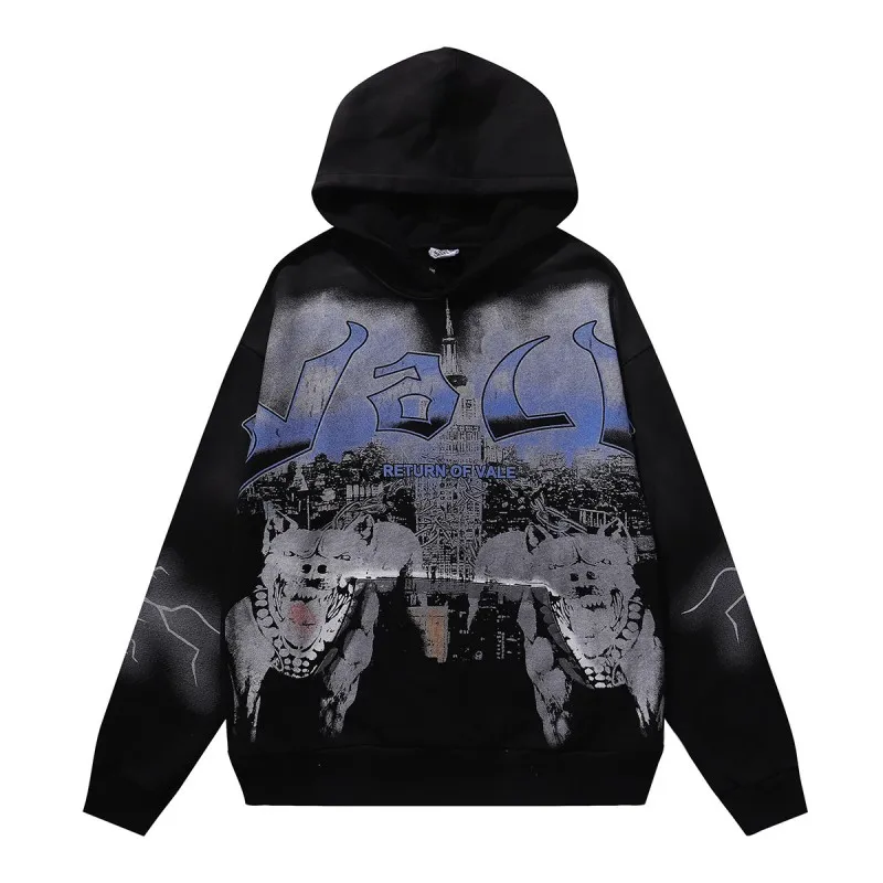 

High Quality Hoodie Sweatshirt Cotton Casual Comfortable Warmth Long Sleeve Youth Fashionable Animal Pattern Unisex Hoodie