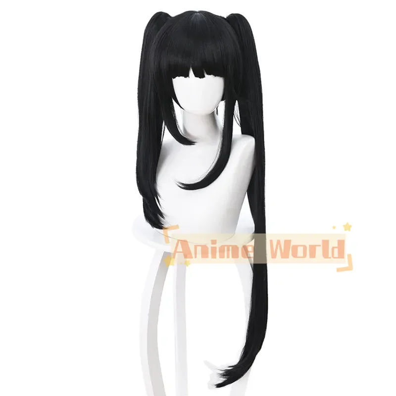 Anime DATE A LIVE Cosplay Tokisaki Kurumi Wig Heat Resistant Synthetic Black Synthetic Hair Halloween Costume Wigs + Wig Cap