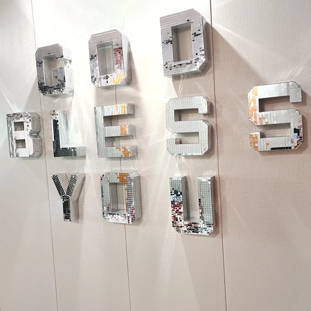 

Letter Decor Home Decoration Disco Ball DIY Home Bar Party Accessories For Home Number Decor Wedding Decoration Bedroom Decor