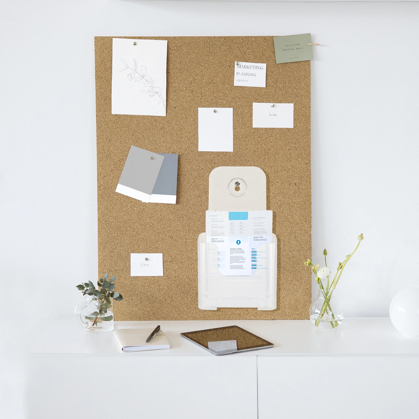 

Document Display Stand File Wall Mount Holder for Bracket Office Magazine Acrylic Organizer