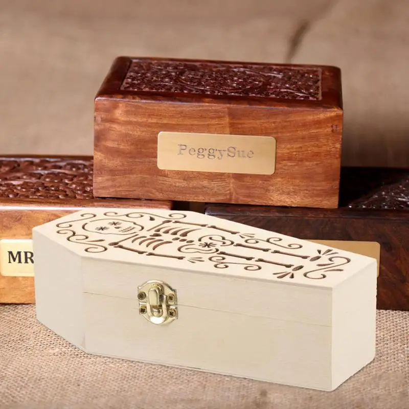 Wood Box For Pet Ashes Engraving Wooden Handmade Cremation Urns Portable Storage Boxes Commemorative Supplies For Cats & Dogs