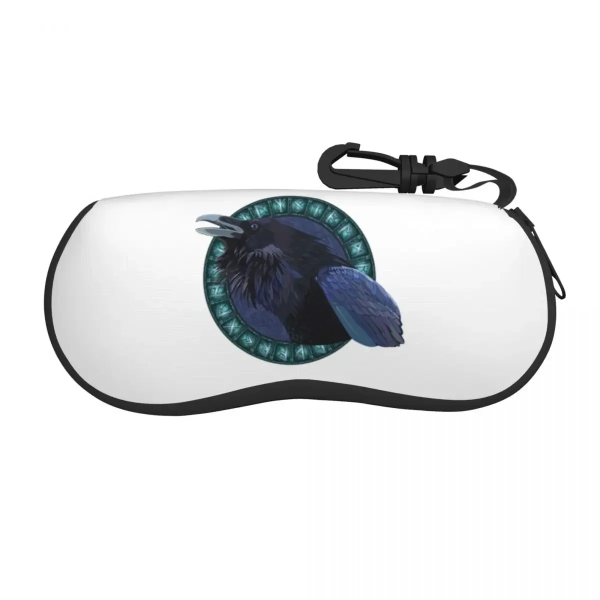 Glasses Case Cawing Crow Scandinavian Portable Zipper Glasses Case Unglasses Cover Glasses Storage Case