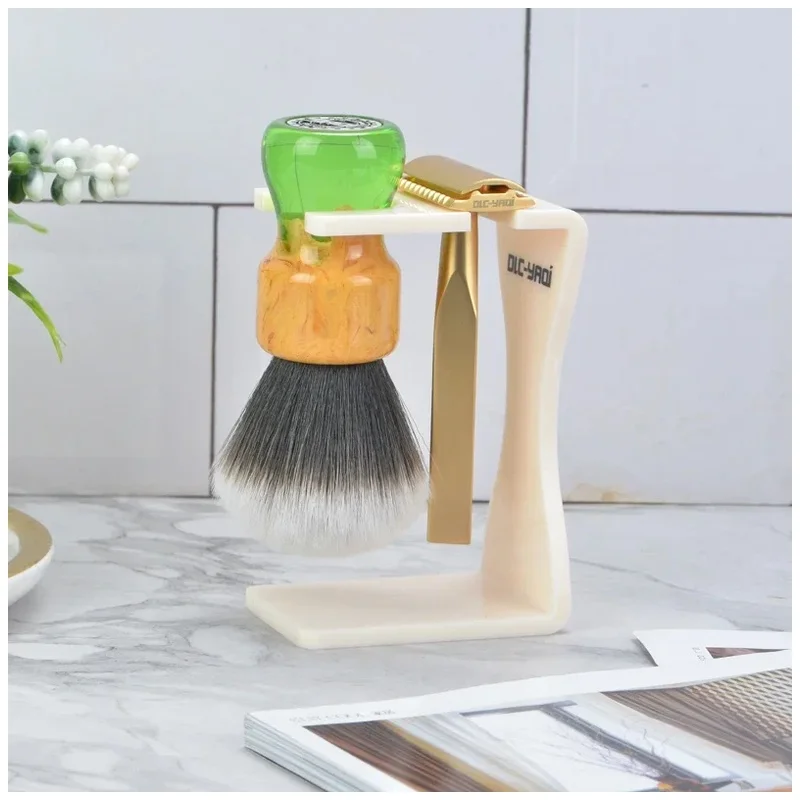 Noble Creamy Black White Color Shaving Brush And Razor Holder Yaqi Men Shaving Products Wet Shave Tools Best Gift for Men 2026