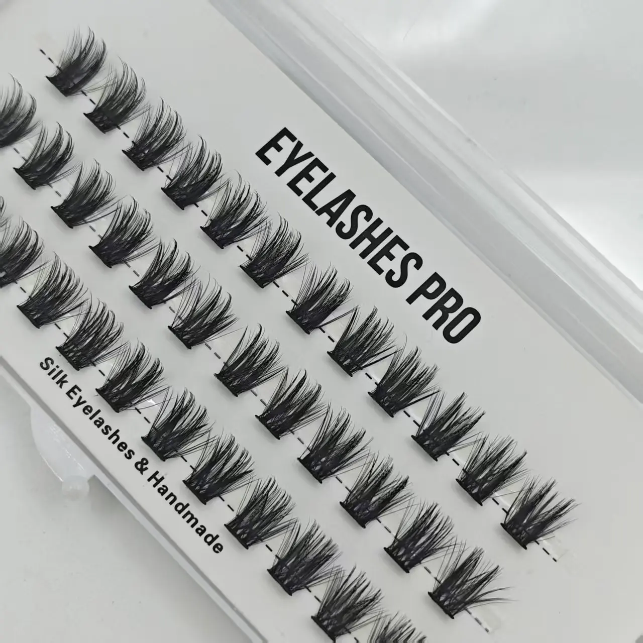 BBA-06 DIY Hand Made Eyelash Extension Segmented Flase Lashes Dramatic Lash Bundles Soft Ribbon Strip Eyelashes Makeup Lashes