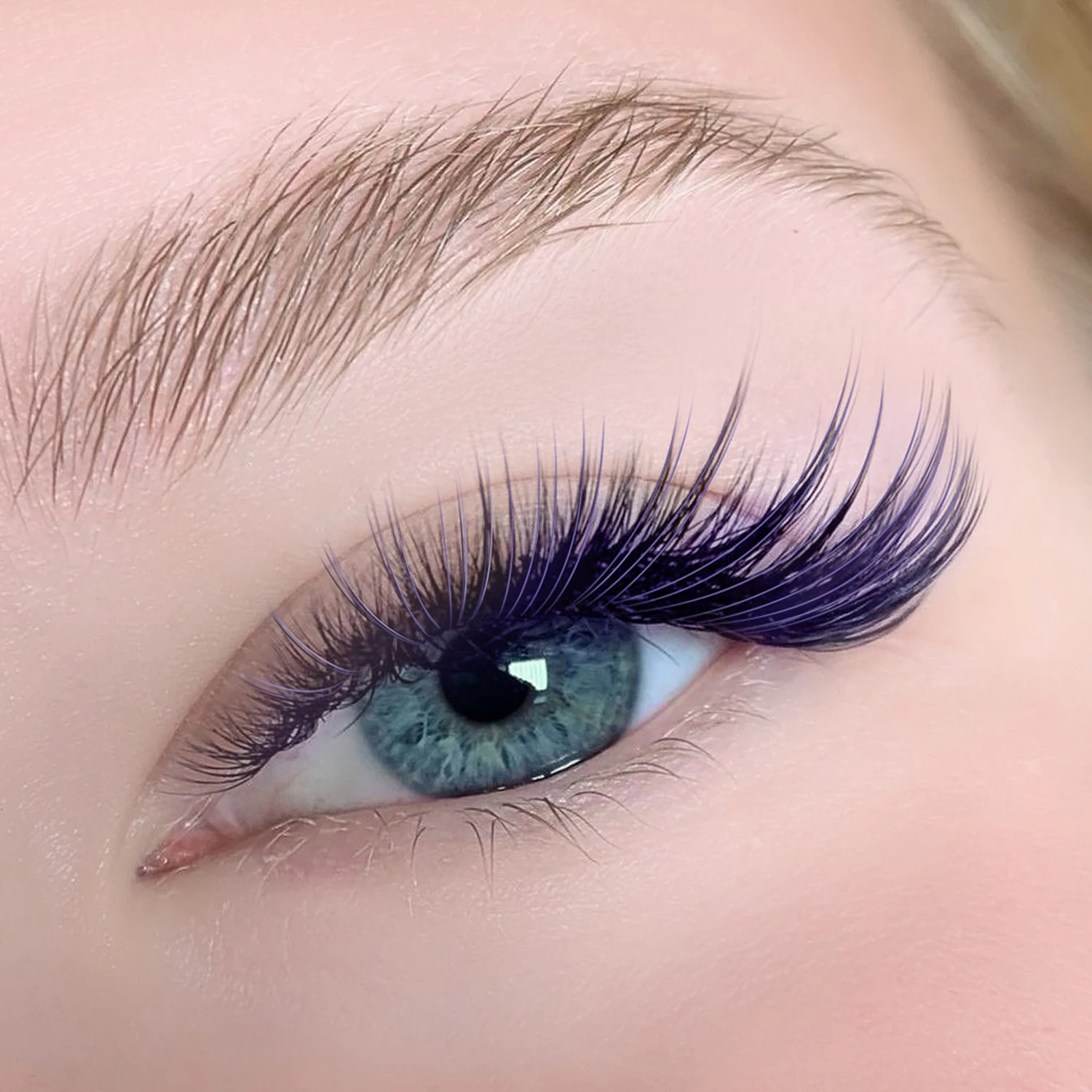 Glamlash Gekleurde Wimpers Meerblauw/Lavendel/Kaneel/Donkergroen/Matcha Grijs Individuele Natuurlijke Valse Kleurrijke Wimperverlenging