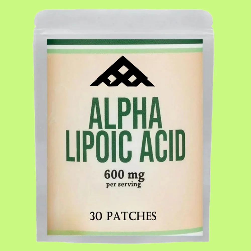 Patches transdermicos de ácido alfa lipoico com vitamina B1 Coq10 - suporta saúde antioxidante 30 patches