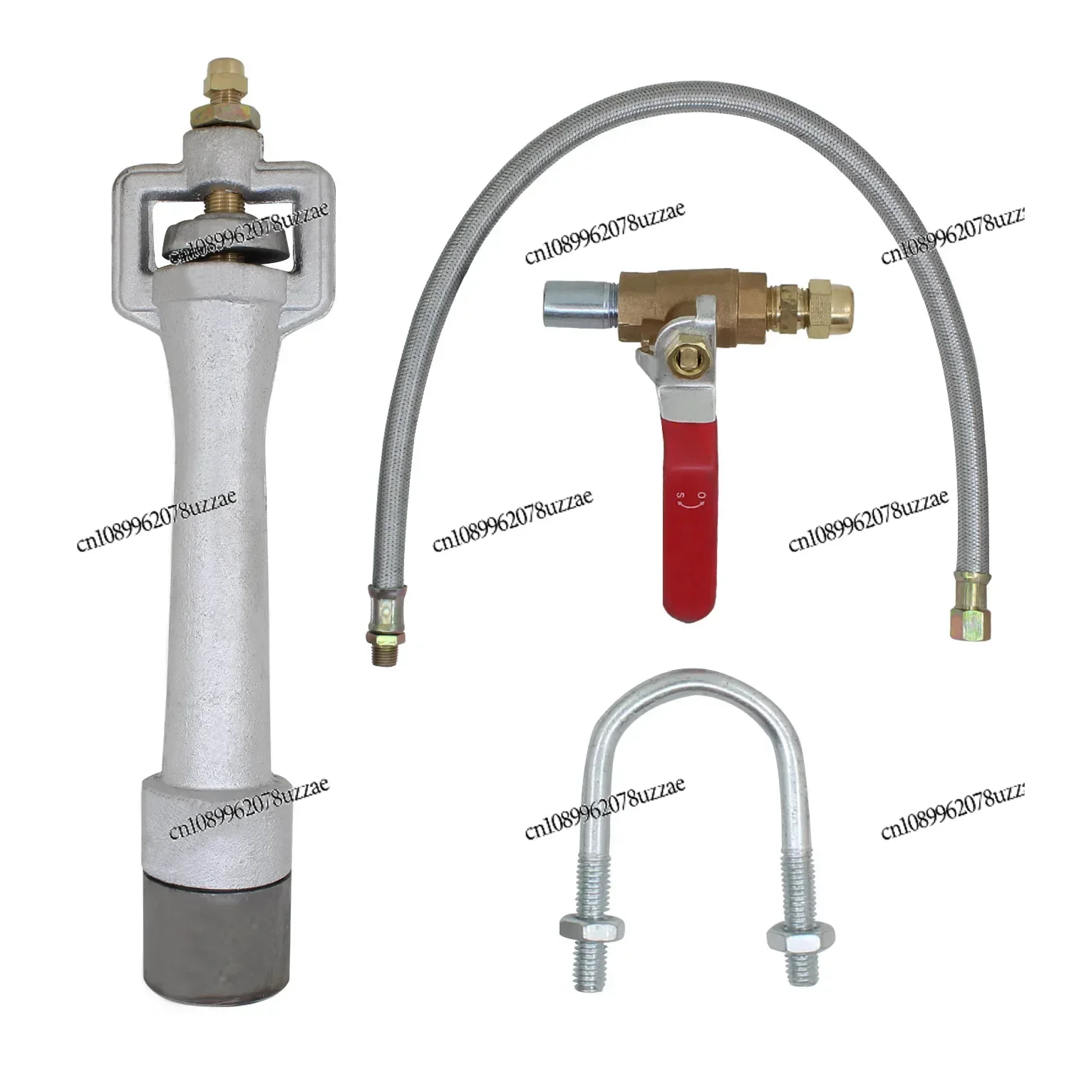 

Propane Gas Forge Burner Venturi Kit with Head Stainless Steel Hose for Melting Furnace Burner
