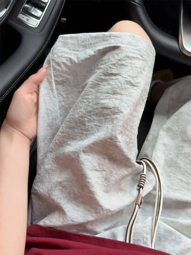 

American Dyed Sports orts Men's Summer Ice Silk Thin Qui Dry Mid-Pants Trendy Brand Outdoor Wear Five-Quarter Pants