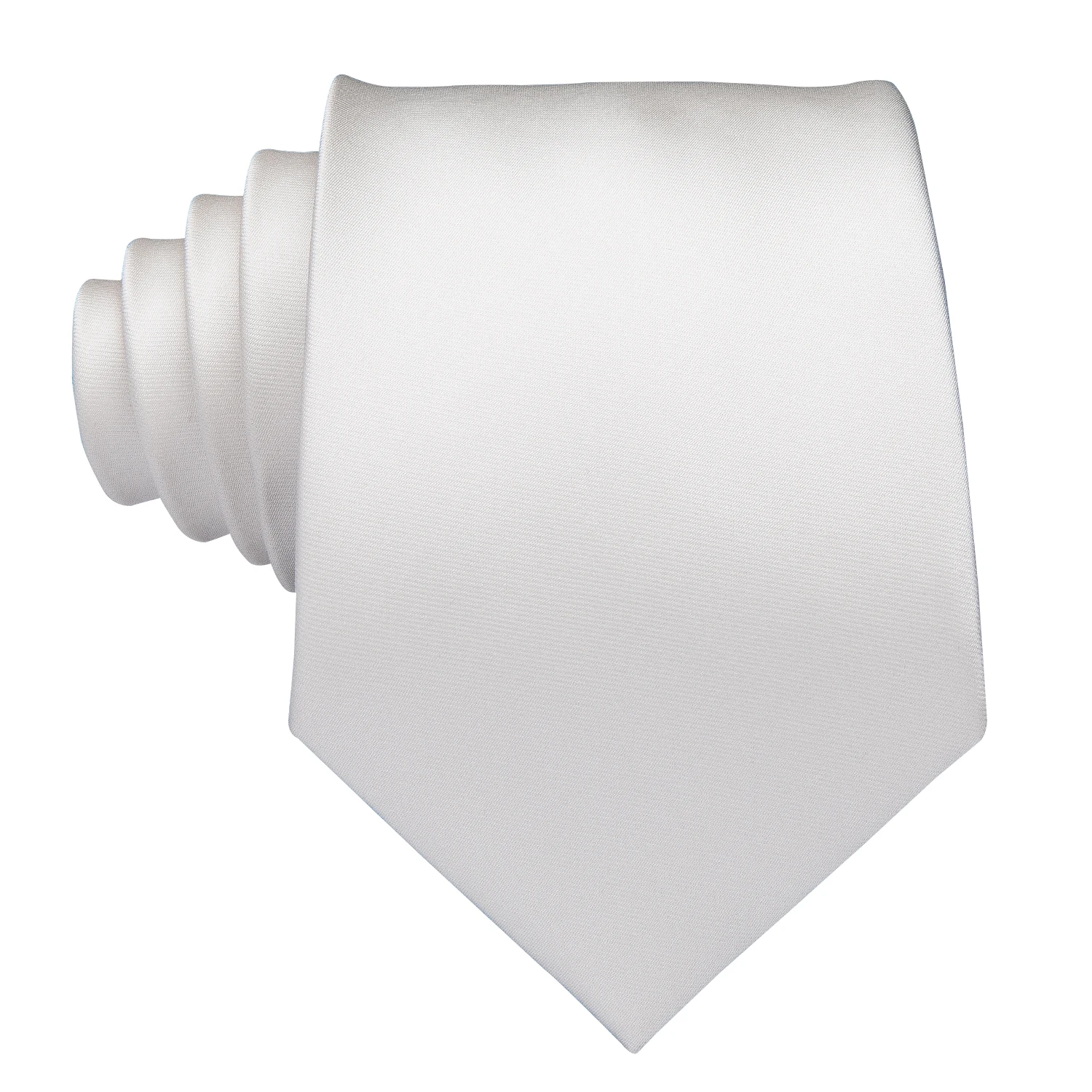 Ivory White Solid Silk Wedding Tie For Men Handky Cufflink Gift Mens Necktie Fashion Designer Business Party Dropshiping Hi-Tie