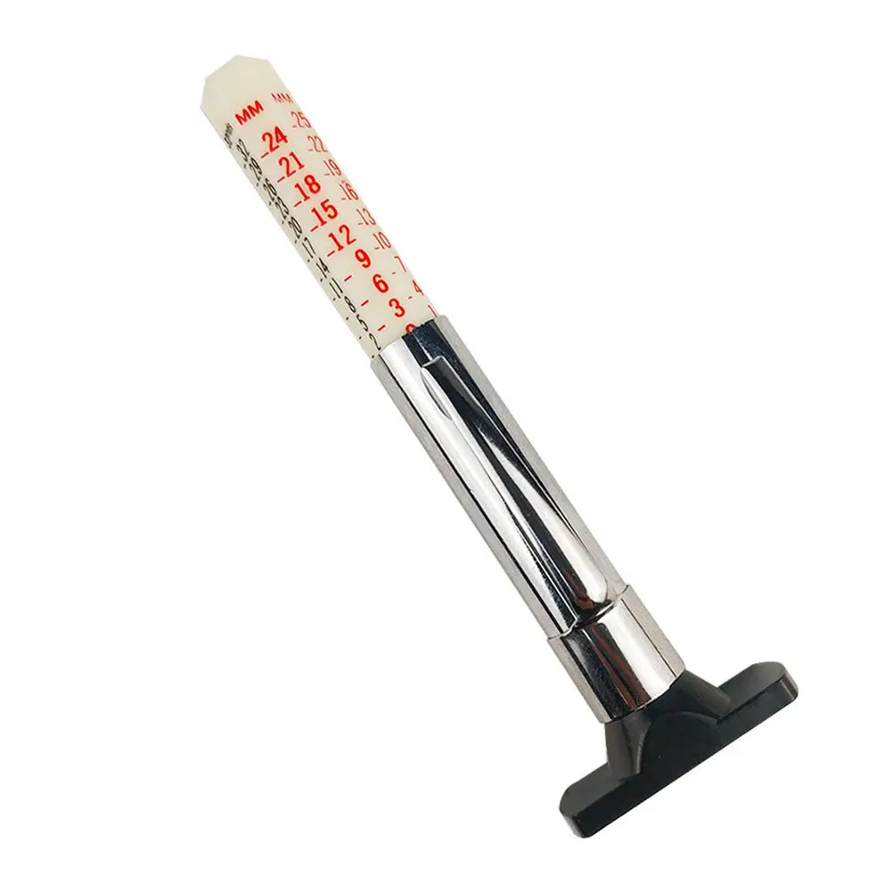 2pcs 0-25Mm Tire Depth Gauge High Precision Metal Probe Wear-Resistant Shockproof Tread Vernier Caliper For Automobile Safety