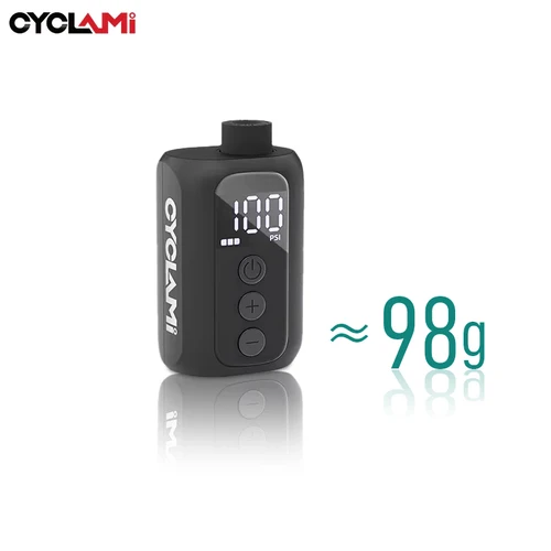 CYCLAMI 100 PSI de alta presión con pantalla Mini bomba de aire portátil de bolsillo para bicicleta eléctrica compresor rápido inflador de neumáticos