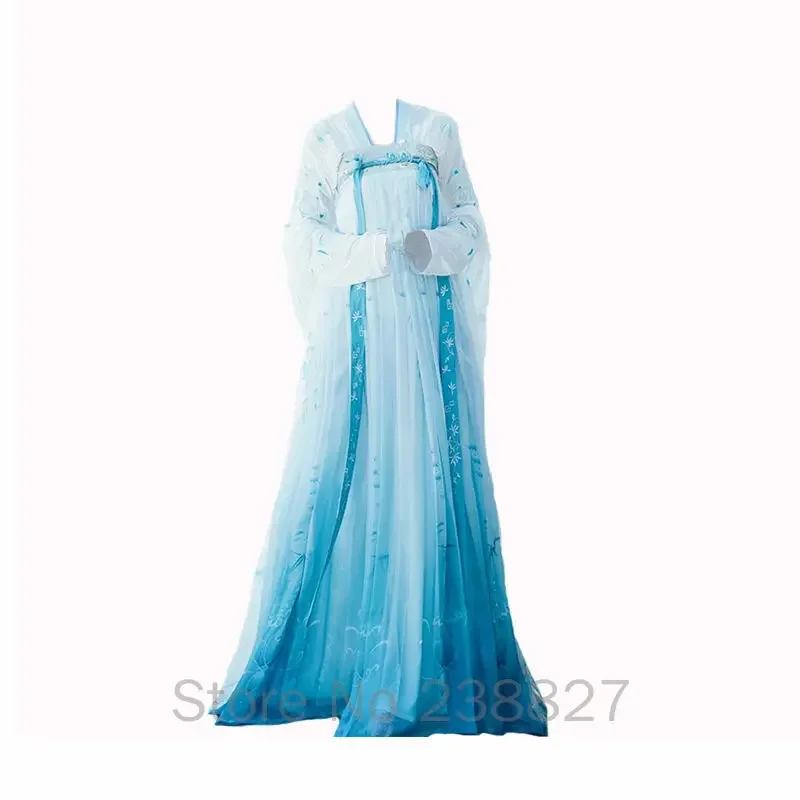 Water Hanfu Vrouwen Jurken Oude Kostuum Folk Oosterse Stijl Dans Kleding Meisje Cosplay Fee Traditionele Chinese Tang