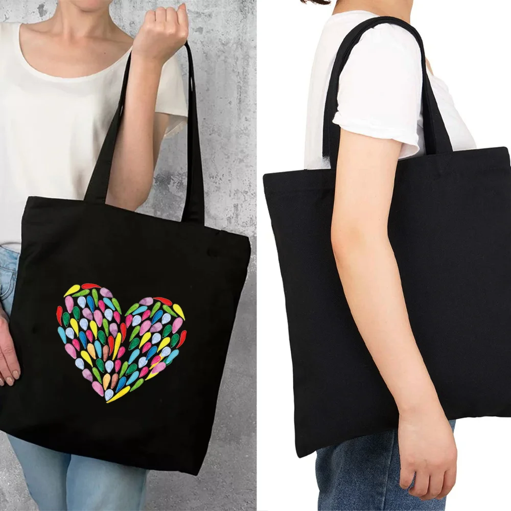 

Ladies Shopping Bag Eco-friendly Reusable Shopper Bags Handbag High-quality Casual All-match Shoulder Pack Folding Canvas Packet