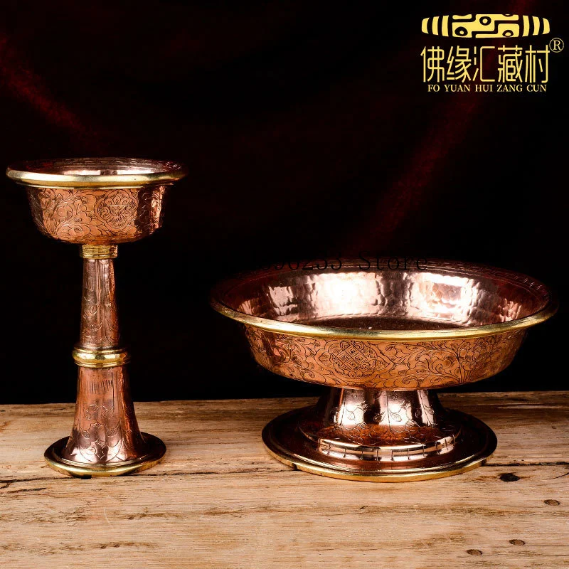 Offering cup, copper Nepalese protective deity cup, offering cup for Buddha, decorative offering cup, water offering cup, decora