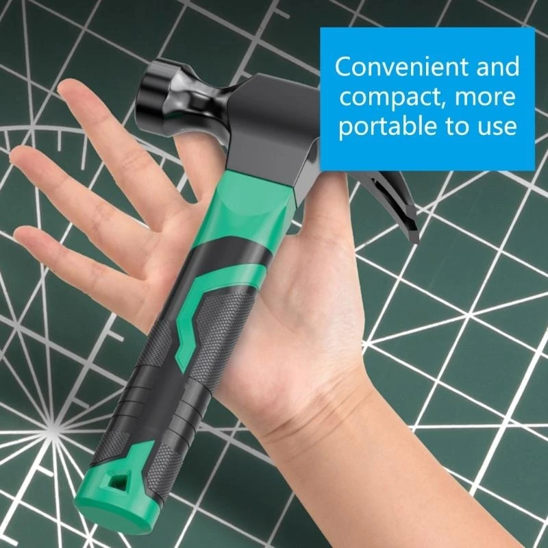 Straight Claw Hammer Carbon Steel Claw Hammer Shock Absorbing Handle for Prying Nails Woodworking Repairing high quality
