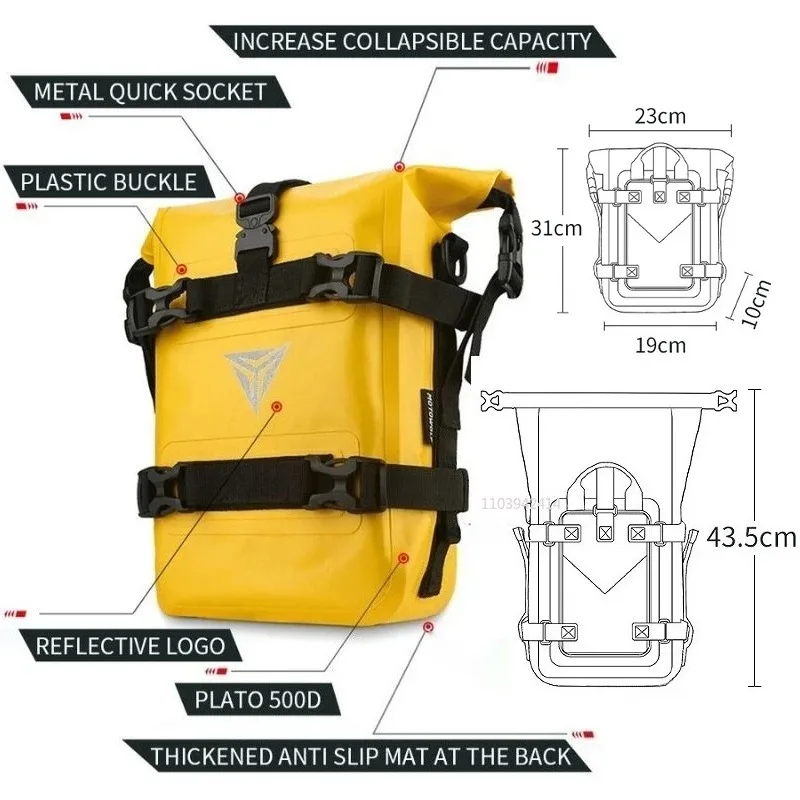 Motowolf Waterproof Motorcycle Frame Crash Bars Bag Universal Side Bumper Bag Backpack Luggage Moto Repair Tool Placement Bag view 5