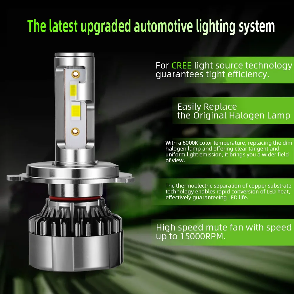 Zdatt أضواء السيارات 1000 واط H7 H11 Led Canbus المصابيح الأمامية 200000LM H4 H1 Led مصباح H8 H9 H11 HB3 9005 HB4 9006 h7led 6000K 12V 24V #4