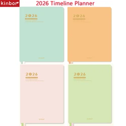 Kinbor 2026 Time Management Planner cuadernos A5 PU Schedule Book with Calendar Agenda Diary Monthly Weekly Plan Todo List Gifts