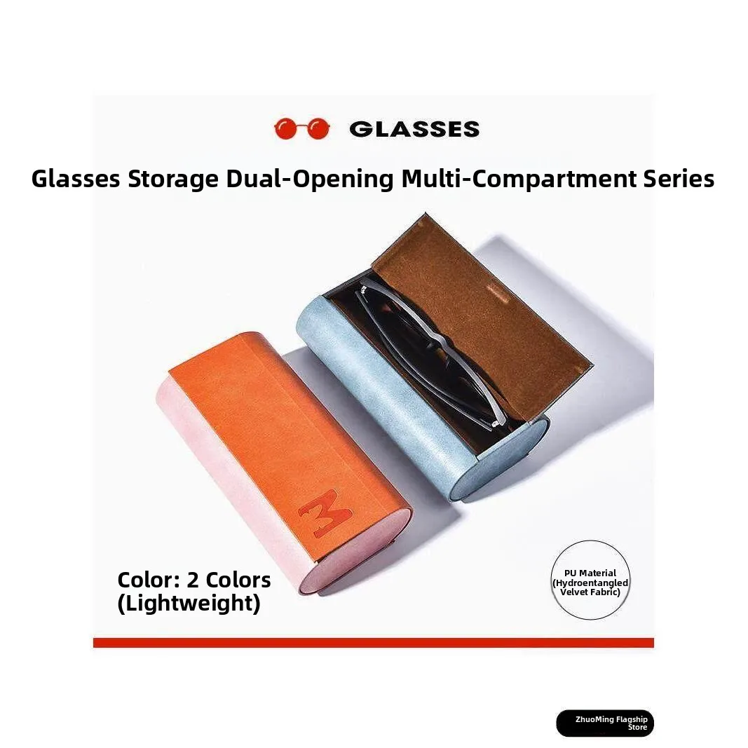 Large Capacity Portable Double Layer Sunglasses Storage Box Dual Use for Multiple Pairs of Glasses And Sunnies Organizer