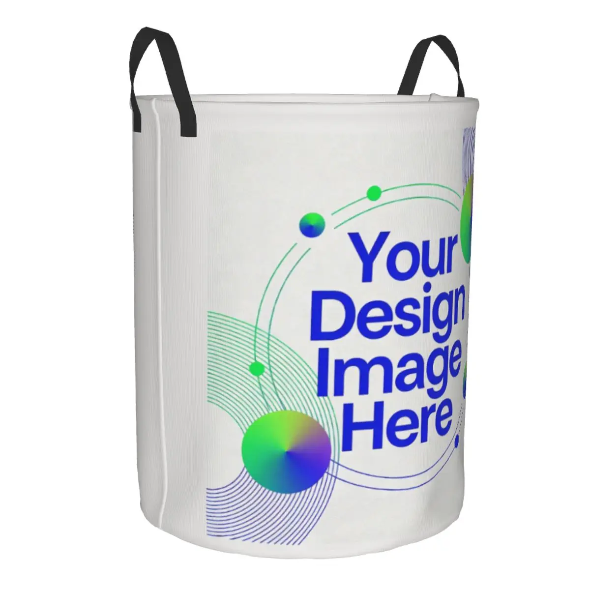 Custom Custom Your Photo Logo Text Laundry Basket Collapsible Large Clothing Storage Bin Personalized Image Baby Hamper