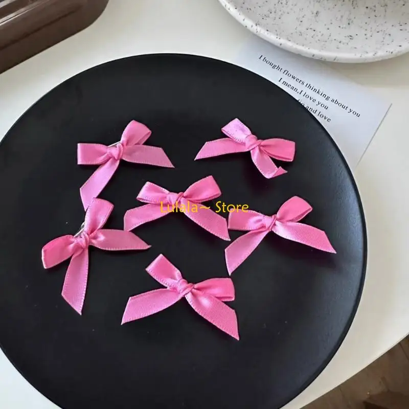Y4QA Fermagli per capelli Bowknot alla per donne Ragazze Colori assortiti Bellissimi fiocchi per capelli Bang Hairclip per
