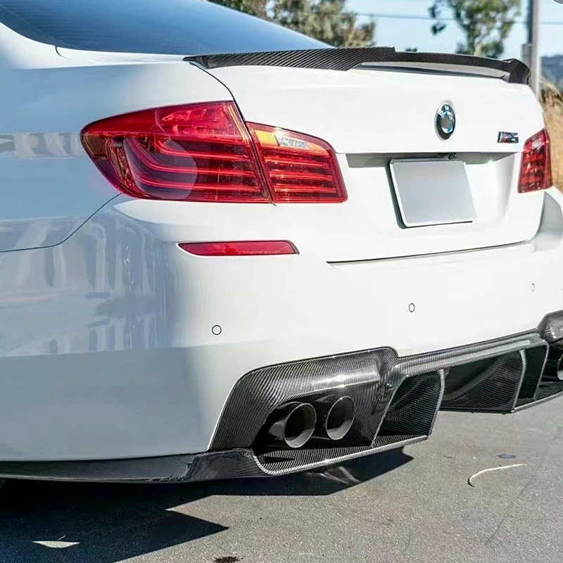 For BMW F10 F18 M5 carbon fiber rear trunk lid spoiler 520 i 525 i 530 i 535i sports modification kit 2010 11 12 13 14 15 16 17