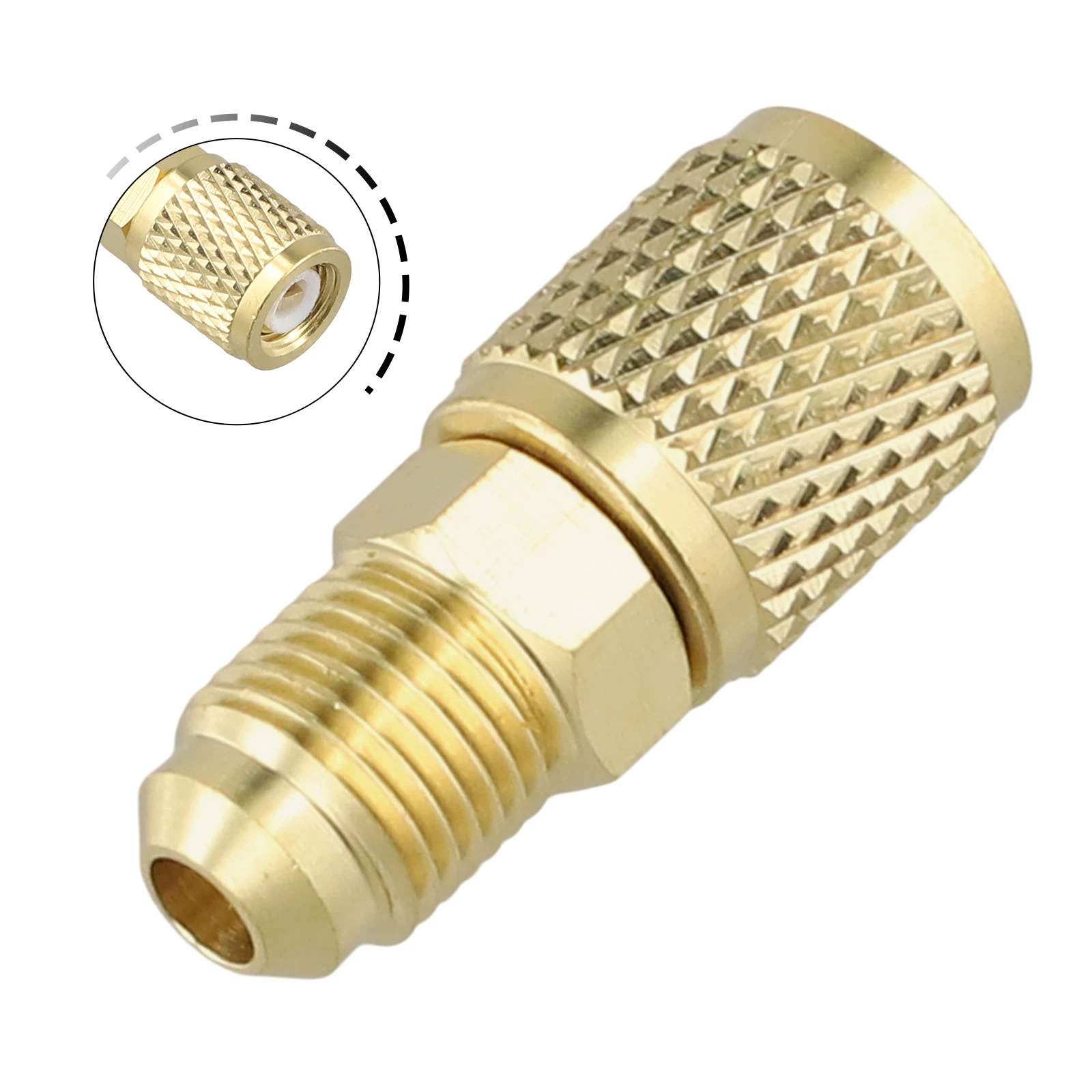 Adapter für R410 R32 R22 Stecker 5/16 x F1/4 SAE Typ Kälte Klimaanlage Fülladapter Messing Klimaanlage Werkzeug