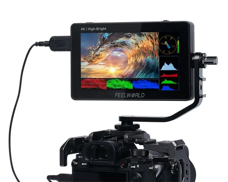 

FEELWORLD F6 PLUSX Dslr Field Monitor 5.5 Inch High Bright 1600nit Touch Screen Camera Monitor DSLR Camera Field Monitor