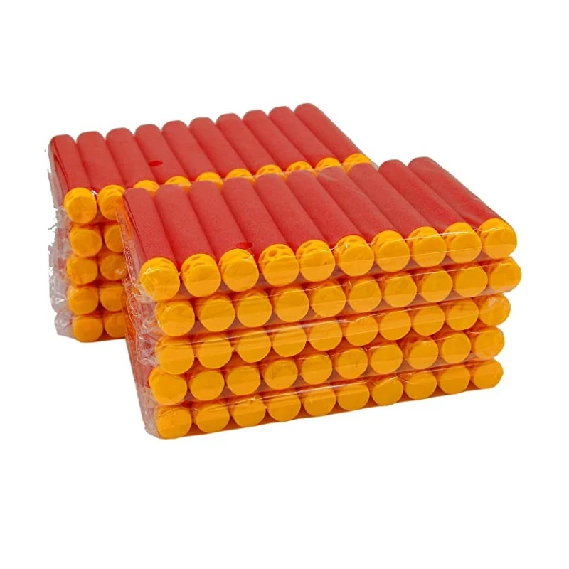 100Pcs Hollow Eva Soft Refill Bullets Foam Darts 7.2cm*1.3cm For Nerf,Elite Series Kids Toy Gun Accessories