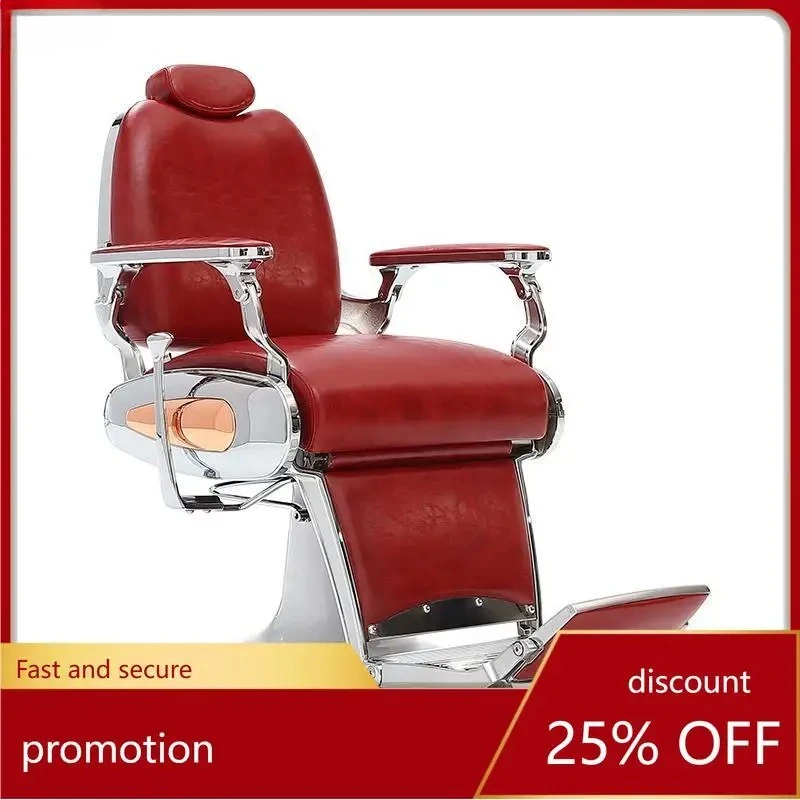 retro men's oil head barber shop chair special reclining hair cutting chair