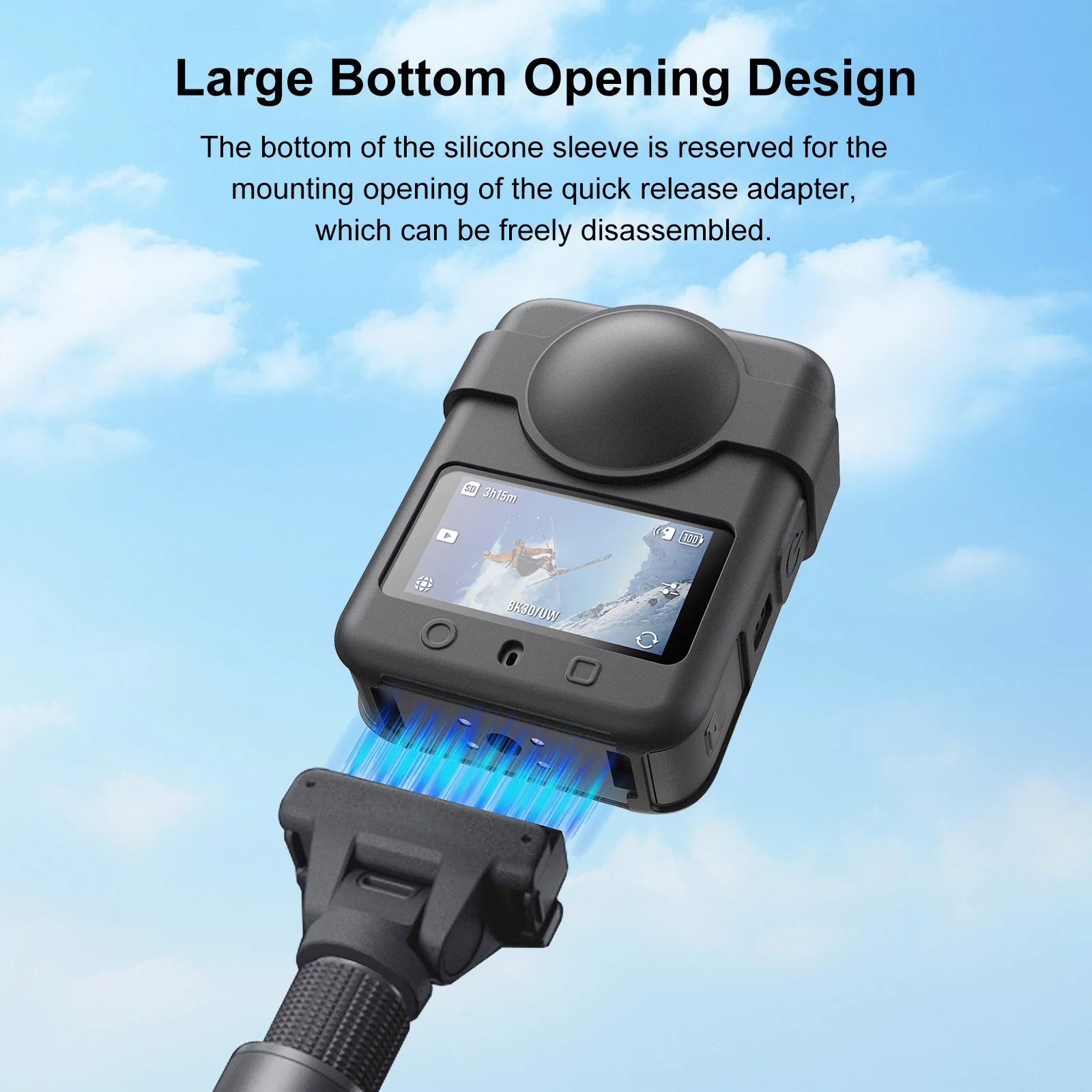 Silicone Protective Case Anti-scratch Shockproof Protector Cover Lens Guard Cover with Lanyard For DJI OSMO 360 Action Camera